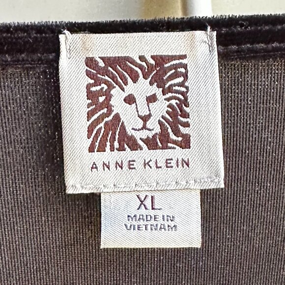 Anne Klein Velvet Wrap 3/4 Sleeve Blouse Women's XL - Black - Picture 2 of 6